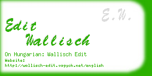 edit wallisch business card